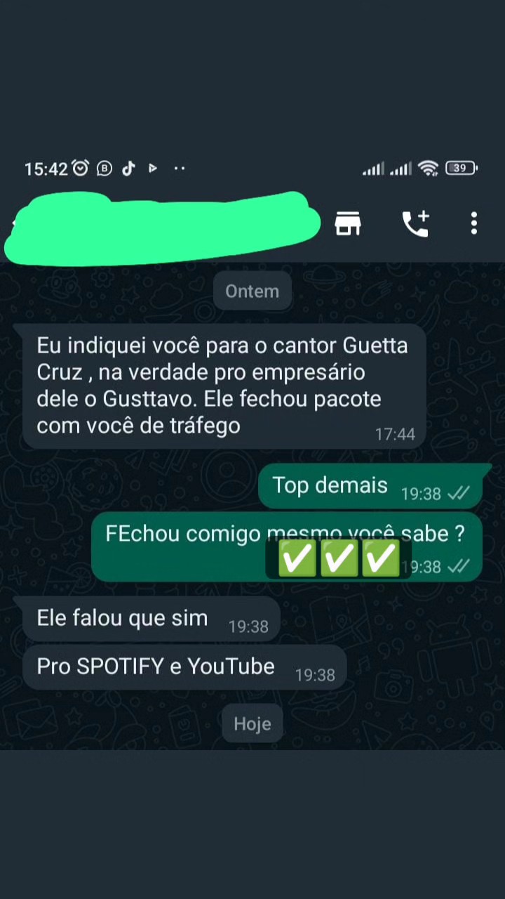 Feedback real de cliente no WhatsApp